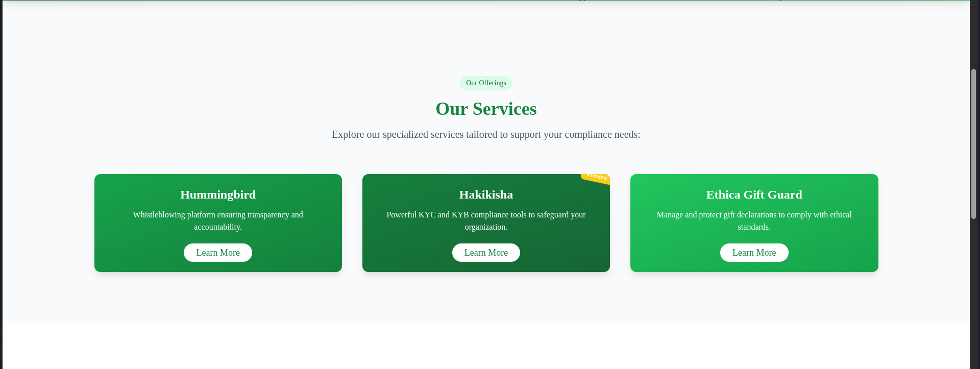 Ethica Compliance LLP - Info page