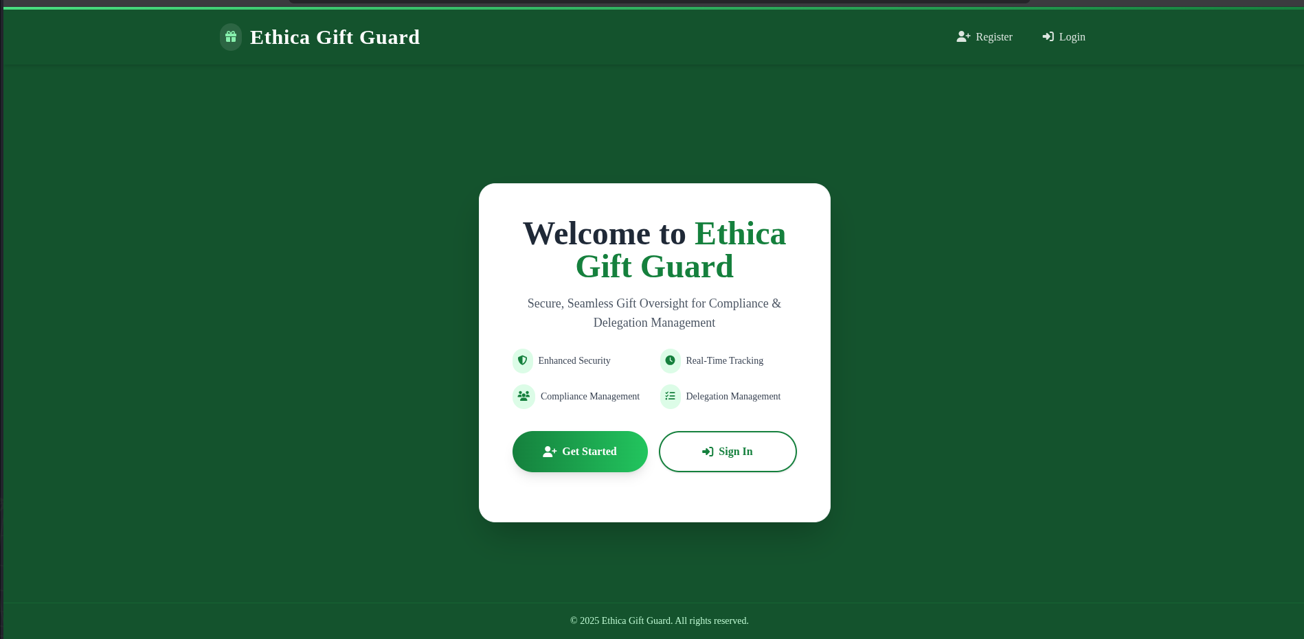 Ethica Gift Guard - Gifts & Declarations Tool